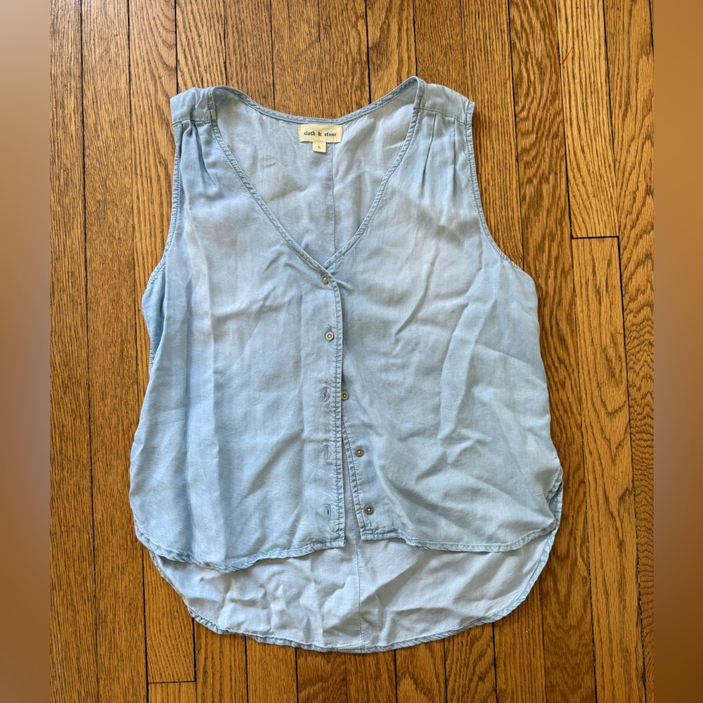 cloth & stone Denim Tank Top - Size Large